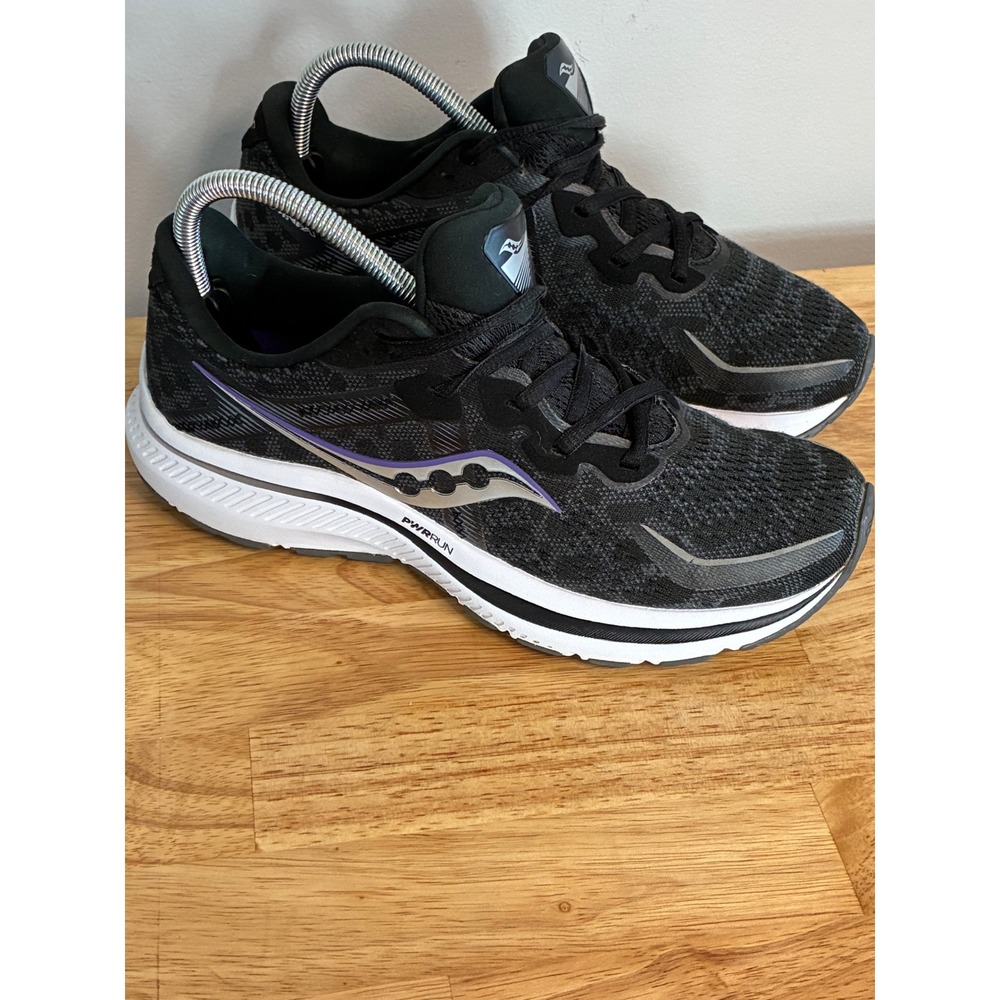 Saucony Omni 20 WomenRunning Shoes Black Silver Purple S10682-20 Stability 8.5W
